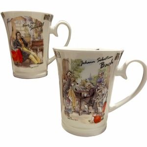 Unique Set of 2 Classical Music Composers Cups/Mugs by Rabbitstory